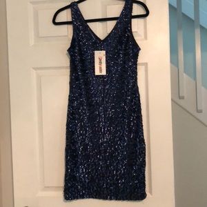 Blue Sequin Dress